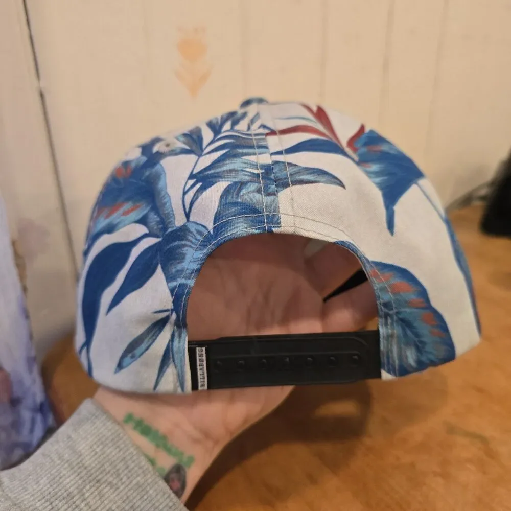 Billabong Snapback Head Ware Hat Bird Of Paradise Flower Hawaiian Summer Beach